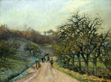Camille Pissarro Painting - Carril de manzanos cerca de Osny Pontoise 1874 Camille Pissarro